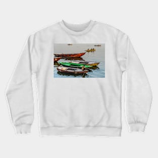 Boats on the Ganges Crewneck Sweatshirt